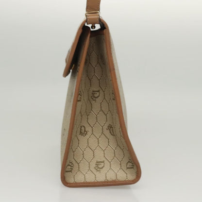 Christian Dior Honeycomb Handbag Canvas Leather Beige Canvas Bag Rovelle Bags