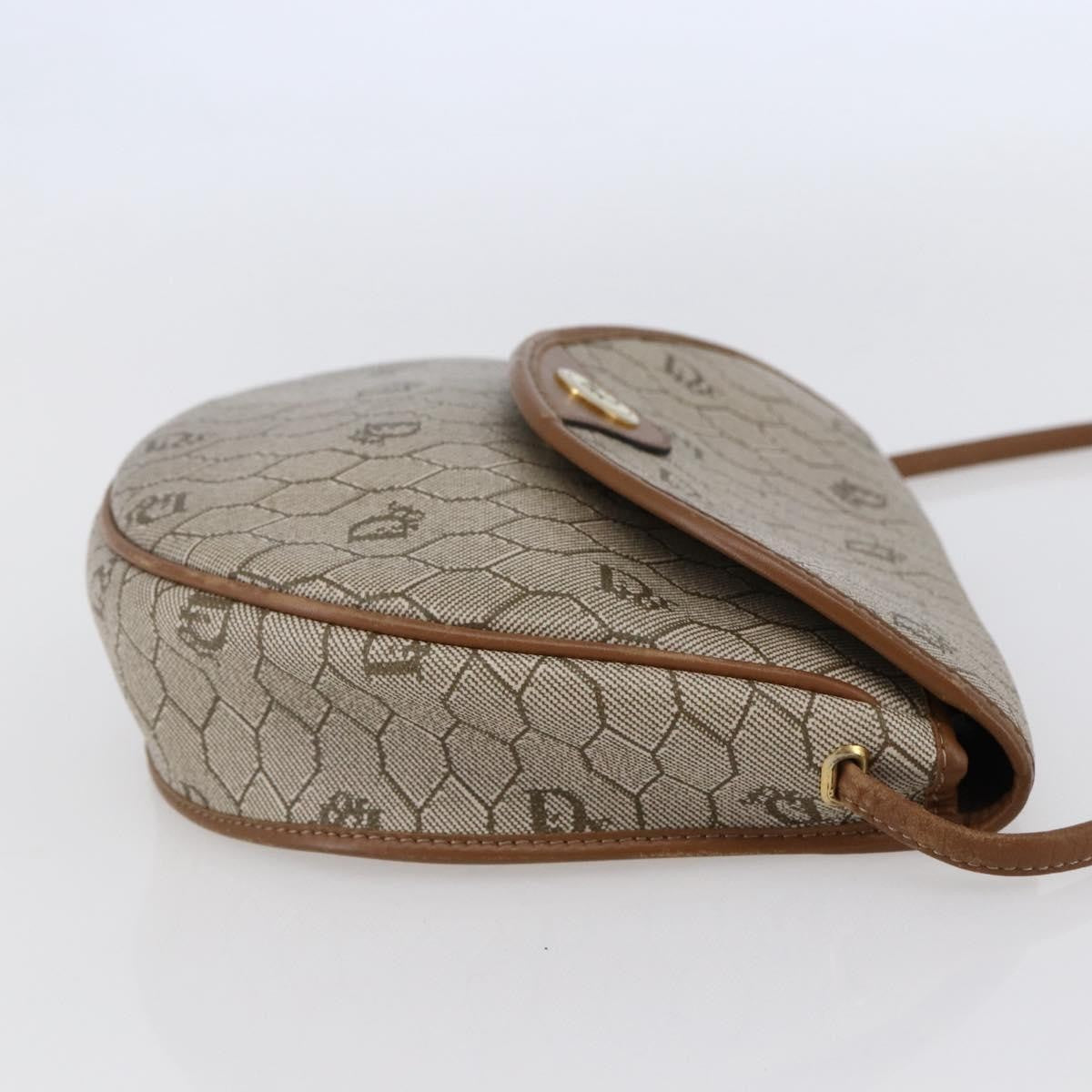 Christian Dior Honeycomb Flap Crossbody Bag Coated Canvas Beige Canvas Shoulder Bag Bag Rovelle Bags