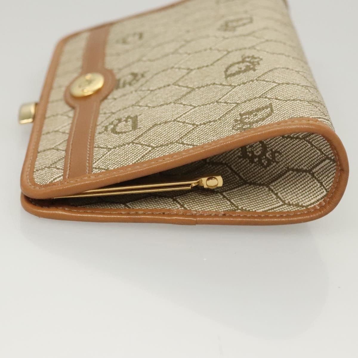 Christian Dior Honeycomb Zip Pouch Coated Canvas Beige Pvc Clutche Pouche Bag Canvas Rovelle Bags