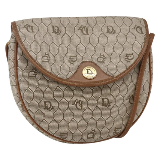 Christian Dior Honeycomb Flap Crossbody Bag Coated Canvas Beige Canvas Shoulder Bag Bag Rovelle Bags