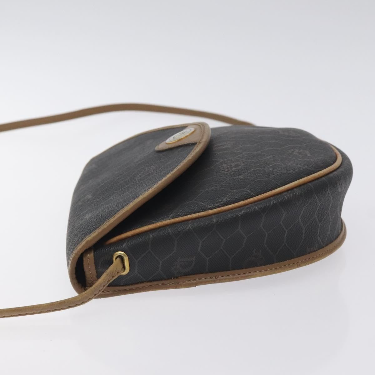 Christian Dior Honeycomb Flap Crossbody Bag Coated Canvas Black Canvas Bag () Rovelle Bags