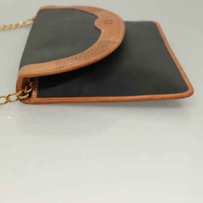 Christian Dior Cd Chain Flap Shoulder Bag Canvas Black Pvc Shoulder Bag Bag Rovelle Bags