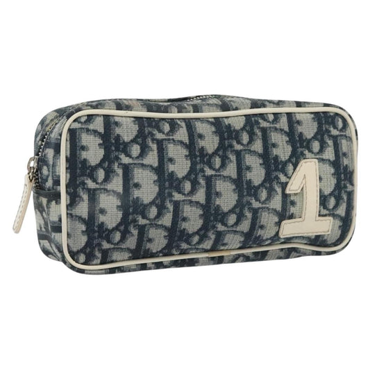 Christian Dior Trotter Pouch Diorissimo Canvas Navy Canvas Clutche & Pouche Bag () Rovelle Bags