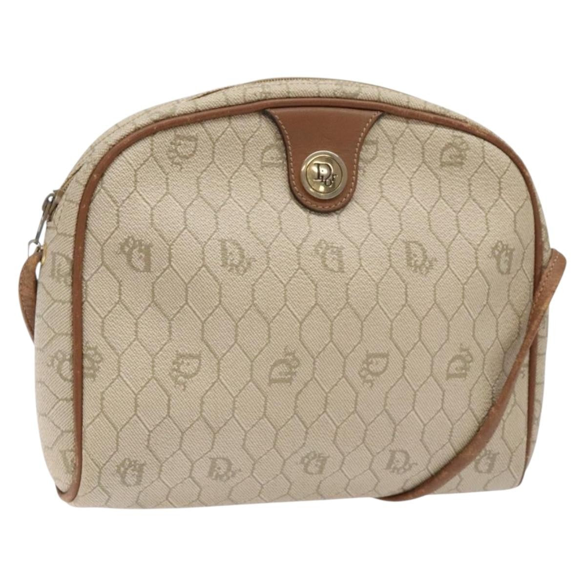 Christian Dior Honeycomb Shoulder Bag Canvas Beige Canvas Bag () Rovelle Bags
