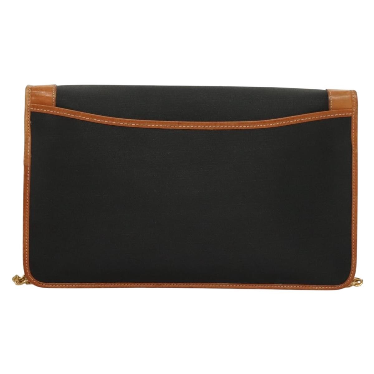 Christian Dior Cd Chain Flap Shoulder Bag Canvas Black Pvc Shoulder Bag Bag Rovelle Bags