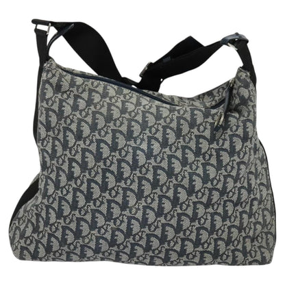 Christian Dior Zip Shoulder Bag Diorissimo Canvas Navy Canvas Shoulder Bag Bag Rovelle Bags
