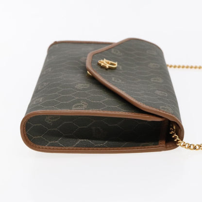 Christian Dior Honeycomb Chain Canvas Khaki Canvas Shoulder Bag Bag Rovelle Bags