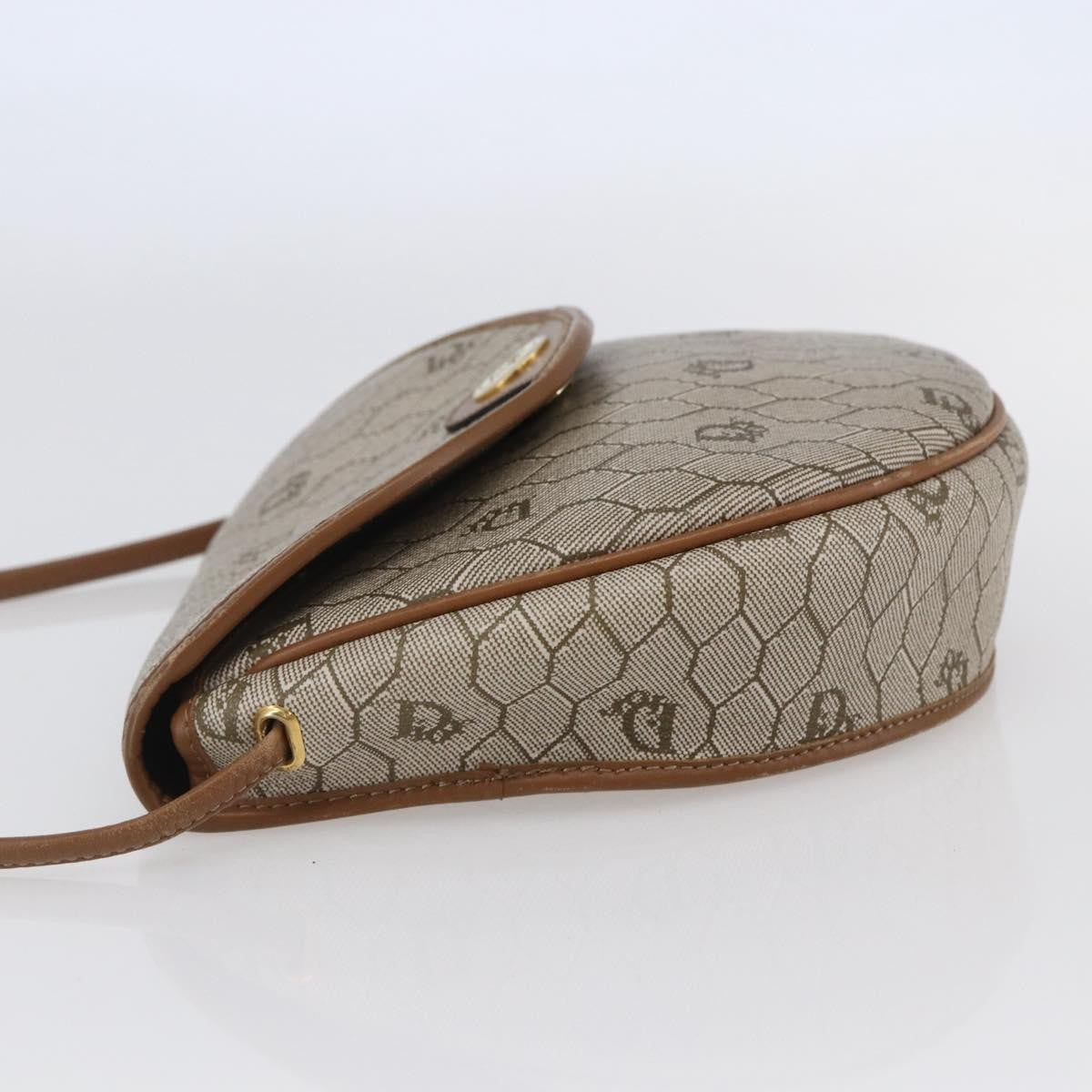 Christian Dior Honeycomb Flap Crossbody Bag Coated Canvas Beige Canvas Shoulder Bag Bag Rovelle Bags