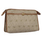 Christian Dior Honeycomb Zip Pouch Coated Canvas Beige Pvc Clutche Pouche Bag Style 2 Rovelle Bags