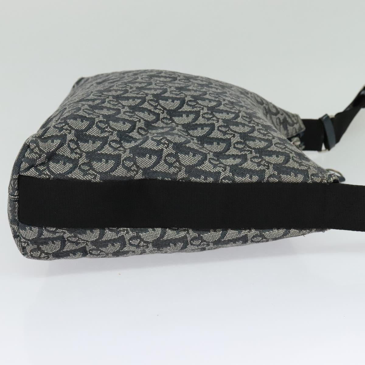 Christian Dior Zip Shoulder Bag Diorissimo Canvas Navy Canvas Shoulder Bag Bag Rovelle Bags