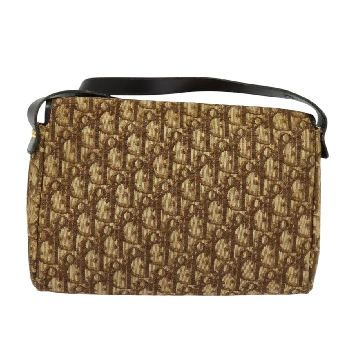 Christian Dior Trotter Flap Shoulder Bag Canvas Brown Canvas Bag Rovelle Bags