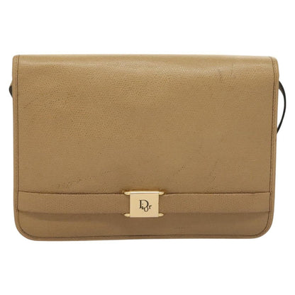 Christian Dior Honeycomb Shoulder Bag Leather Beige Leather Shoulder Bag Bag Rovelle Bags