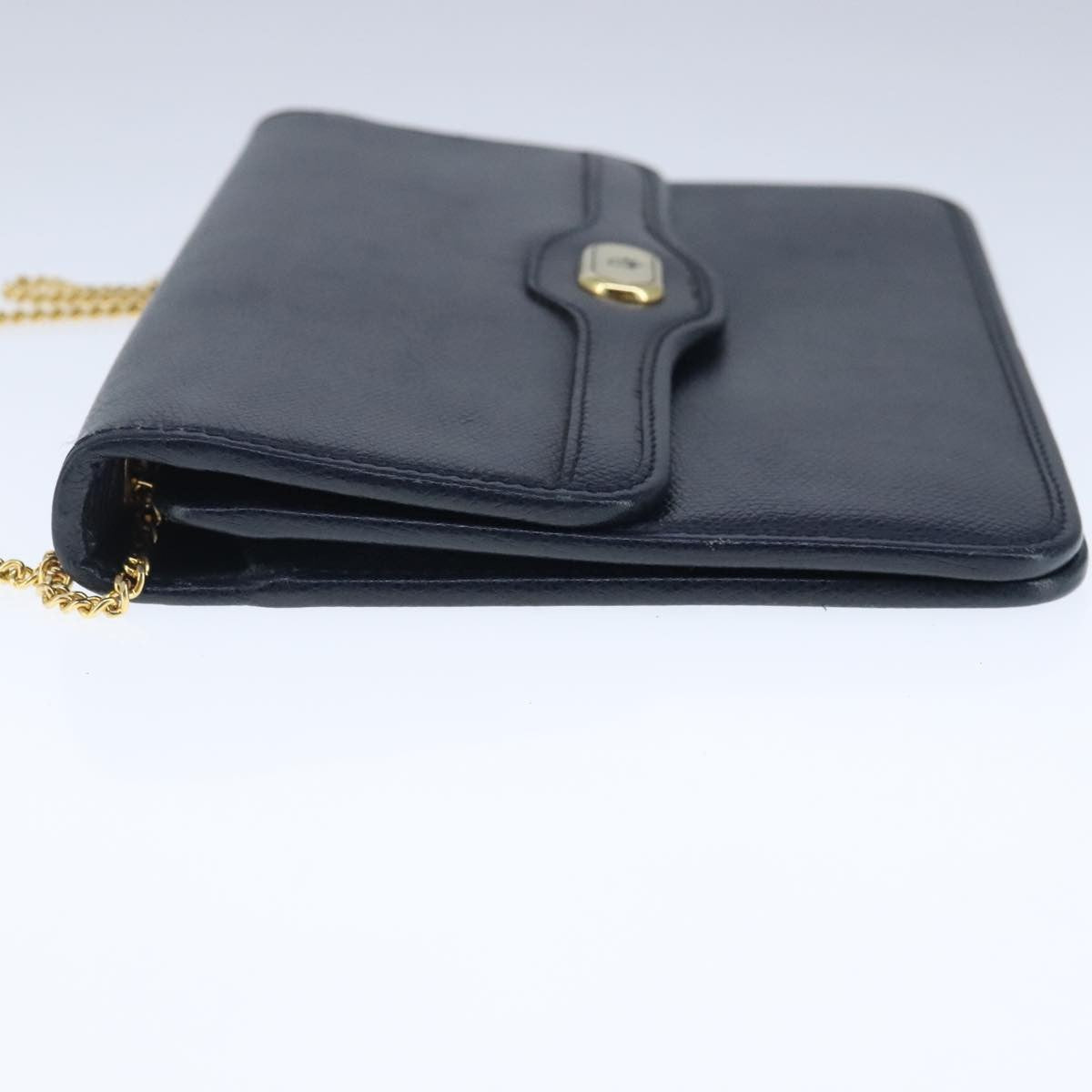 Christian Dior Cd Chain Flap Shoulder Bag Leather Navy Leather Shoulder Bag Bag Rovelle Bags