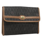 Christian Dior Honeycomb Chain Canvas Black Pvc Clutche Pouche Bag Rovelle Bags