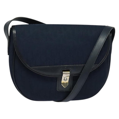 Christian Dior Trotter Shoulder Bag Canvas Navy Canvas Shoulder Bag Bag Rovelle Bags