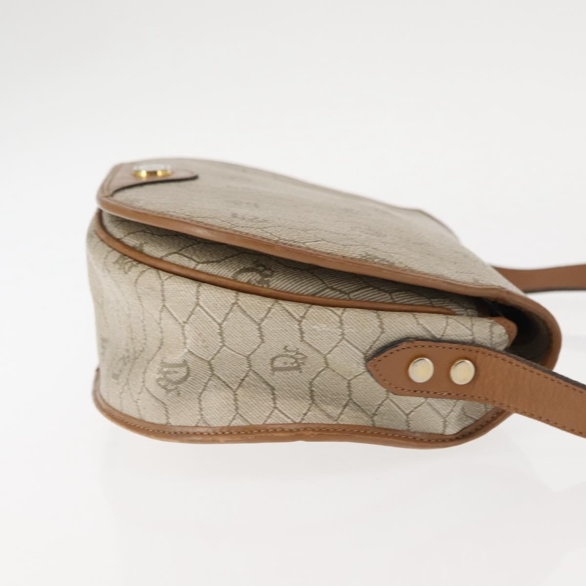Christian Dior Honeycomb Flap Crossbody Bag Coated Canvas Beige Canvas Bag Canvas Rovelle Bags