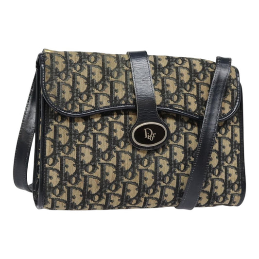 Christian Dior Flap Crossbody Bag Canvas Navy Canvas Shoulder Bag Bag Rovelle Bags