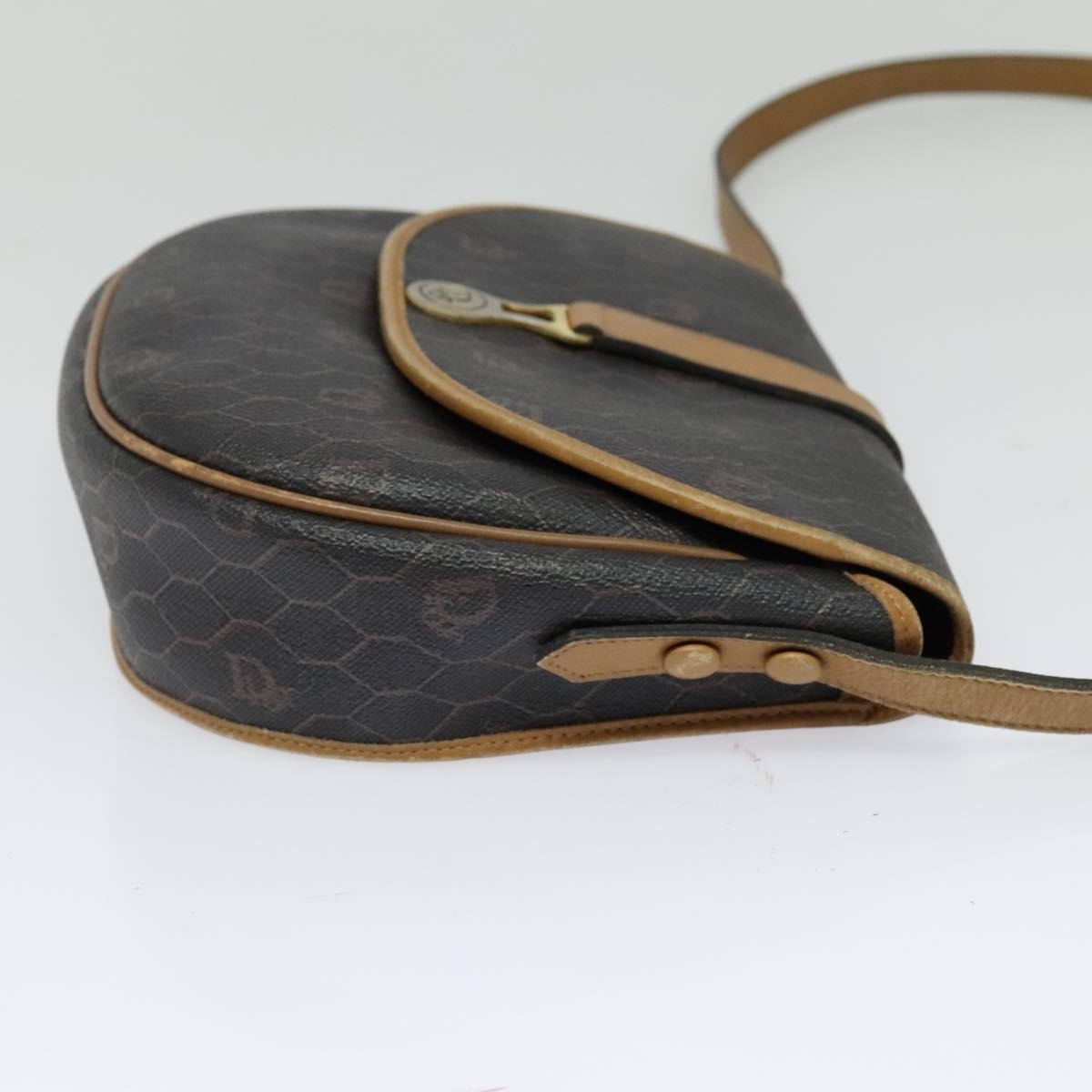 Christian Dior Honeycomb Flap Crossbody Bag Canvas And Leather Black Canvas Bag Leather Rovelle Bags