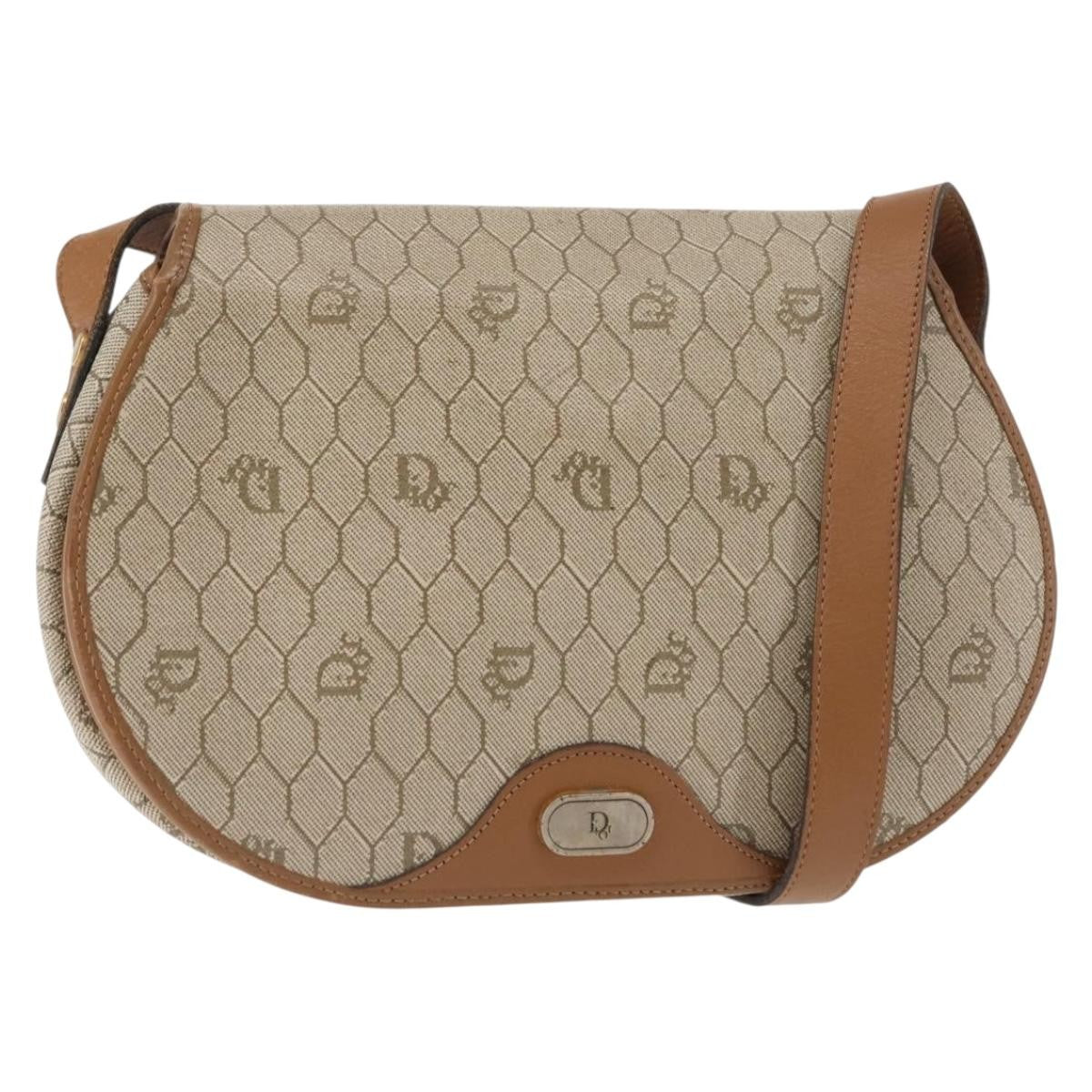 Christian Dior Honeycomb Flap Crossbody Bag Coated Canvas Beige Canvas Bag Canvas Rovelle Bags