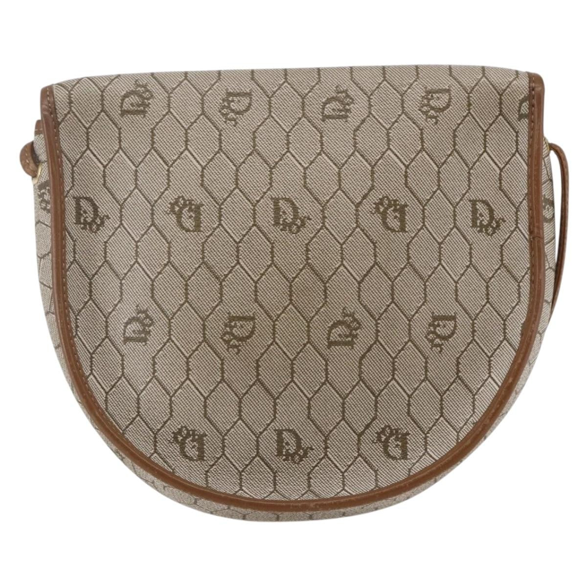 Christian Dior Honeycomb Flap Crossbody Bag Coated Canvas Beige Canvas Shoulder Bag Bag Rovelle Bags