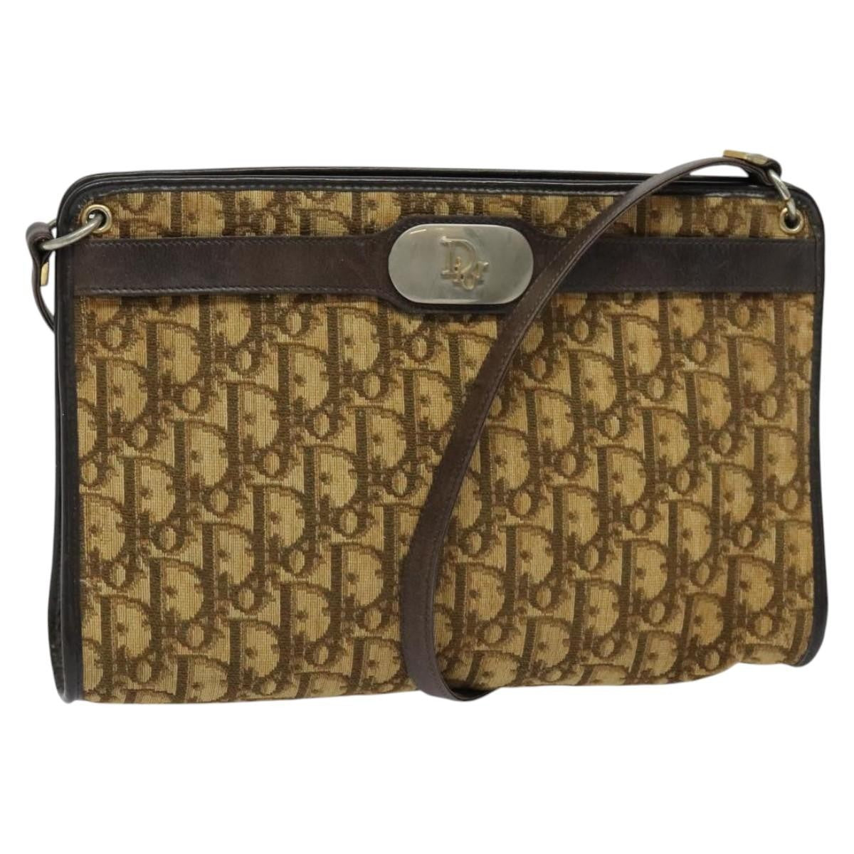 Christian Dior Trotter Shoulder Bag Canvas Brown Canvas Bag () Rovelle Bags