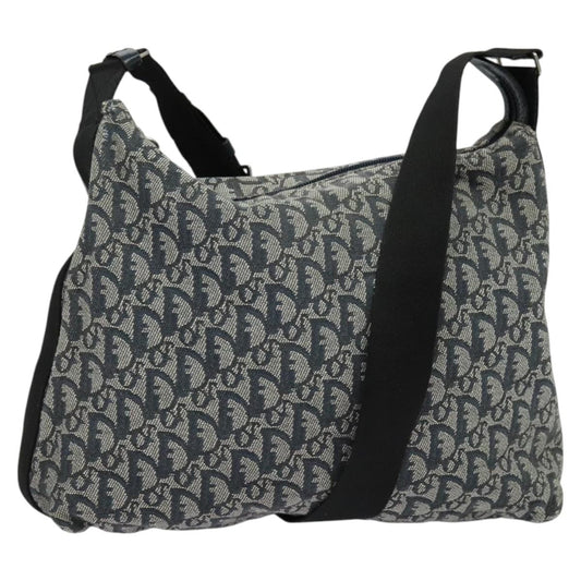 Christian Dior Zip Shoulder Bag Diorissimo Canvas Navy Canvas Shoulder Bag Bag Rovelle Bags