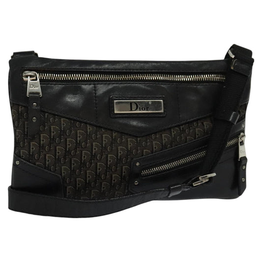 Christian Dior Trotter Shoulder Bag Canvas Black Canvas Shoulder Bag Bag Rovelle Bags