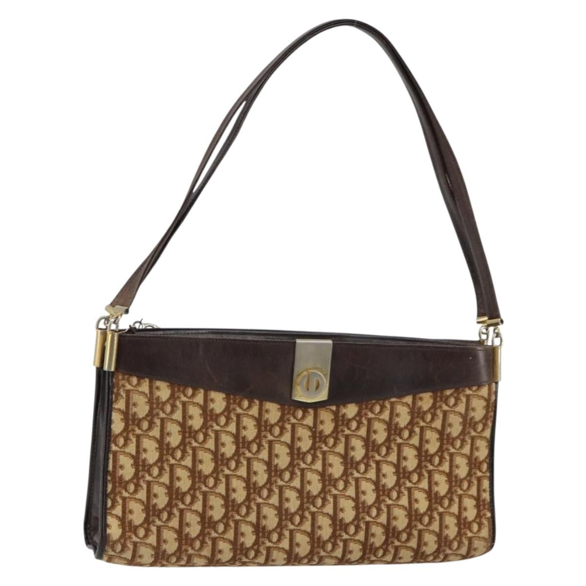 Christian Dior Trotter Shoulder Bag Canvas Brown Canvas Shoulder Bag Bag Rovelle Bags