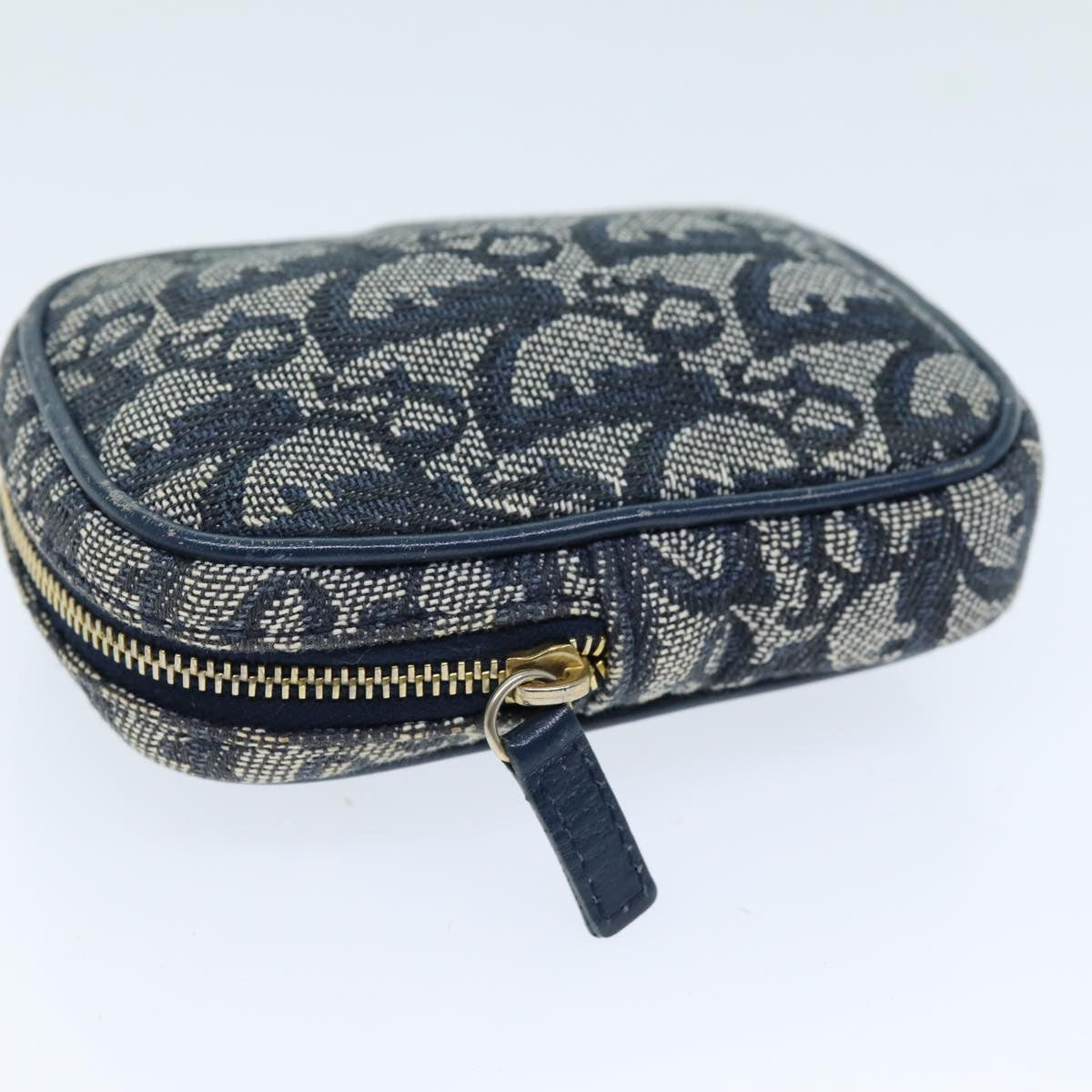 Christian Dior Trotter Pouch Canvas Navy Canvas Clutche Pouche Bag Rovelle Bags