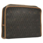 Christian Dior Honeycomb Zip Pouch Coated Canvas Black Pvc Canvas Clutche Pouche Bag Rovelle Bags