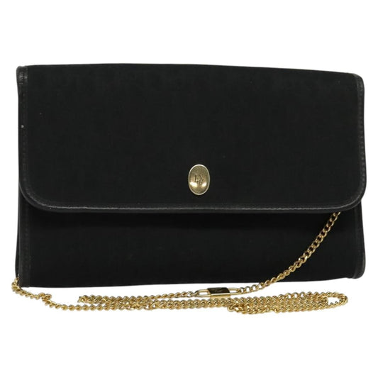 Christian Dior Trotter Flap Crossbody Bag Canvas Black Canvas Shoulder Bag Bag Rovelle Bags