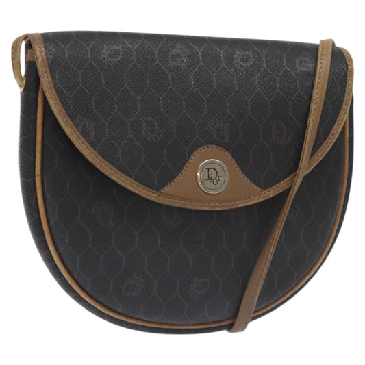 Christian Dior Honeycomb Flap Crossbody Bag Coated Canvas Black Canvas Bag () Rovelle Bags