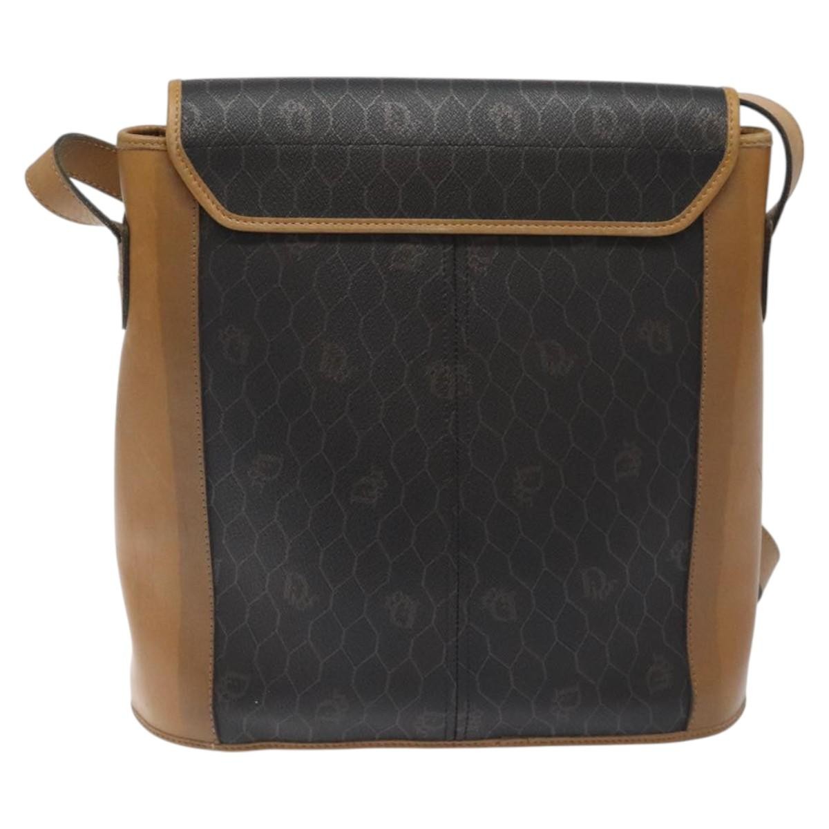 Christian Dior Honeycomb Flap Crossbody Bag Canvas And Leather Black Canvas Bag () Rovelle Bags