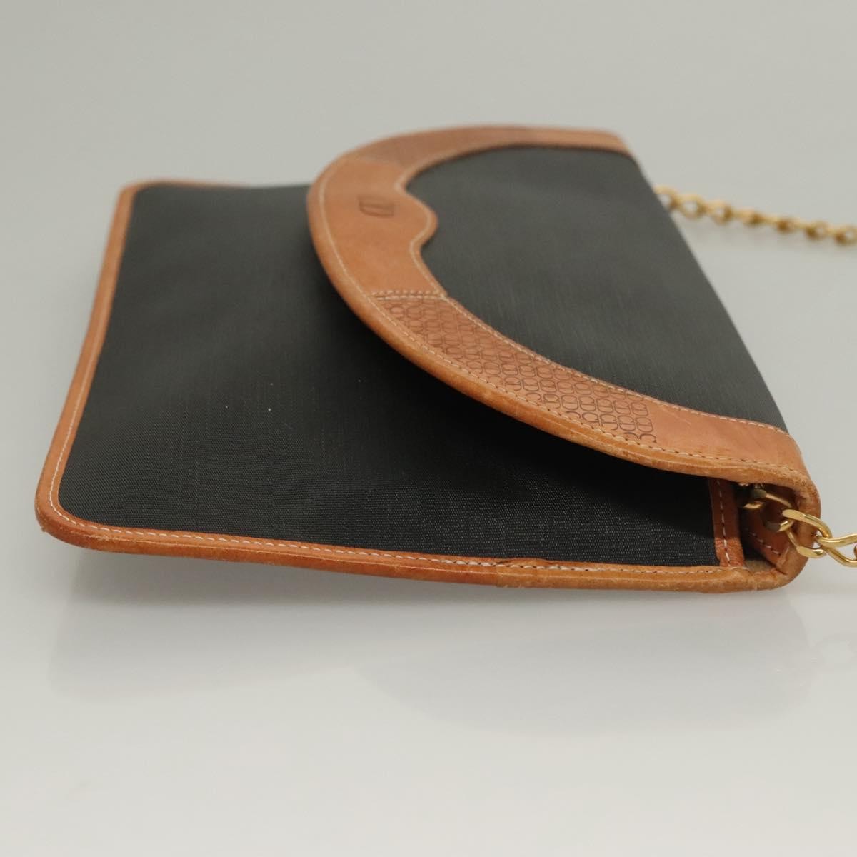 Christian Dior Cd Chain Flap Shoulder Bag Canvas Black Pvc Shoulder Bag Bag Rovelle Bags