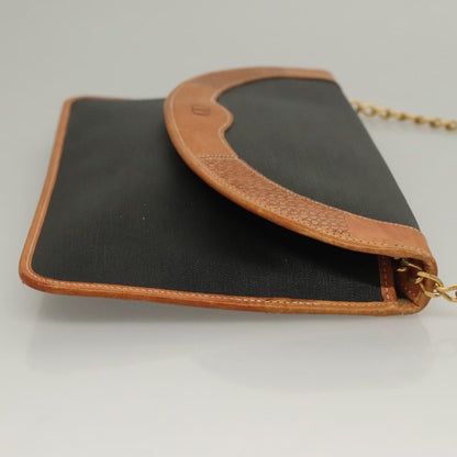 Christian Dior Cd Chain Flap Shoulder Bag Canvas Black Pvc Shoulder Bag Bag Rovelle Bags