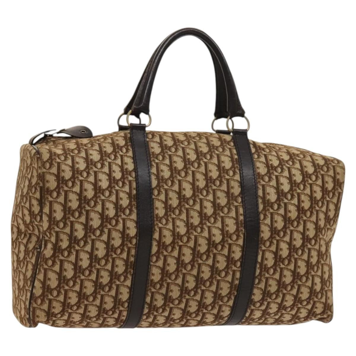 Christian Dior Trotter Boston Bag Diorissimo Canvas Brown Canvas Bag Rovelle Bags