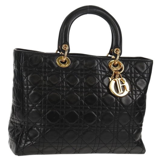 Christian Dior Lady Dior Bag Cannage Quilt Lambskin Black Leather Bag Rovelle Bags