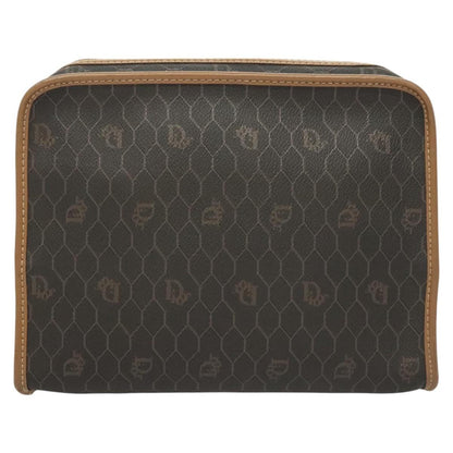 Christian Dior Honeycomb Zip Pouch Coated Canvas Black Pvc Canvas Clutche Pouche Bag Rovelle Bags