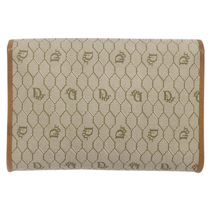 Christian Dior Honeycomb Flap Crossbody Bag Coated Canvas Beige Canvas Bag () Rovelle Bags