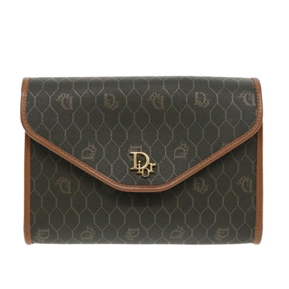 Christian Dior Honeycomb Chain Canvas Khaki Canvas Shoulder Bag Bag Rovelle Bags