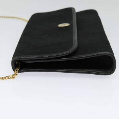 Christian Dior Trotter Flap Crossbody Bag Canvas Black Canvas Shoulder Bag Bag Rovelle Bags