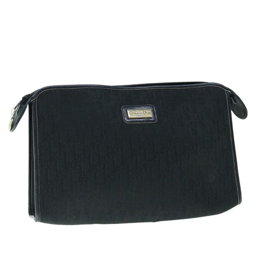 Christian Dior Trotter Pouch Diorissimo Canvas Black Canvas Clutche Pouche Bag Canvas Rovelle Bags