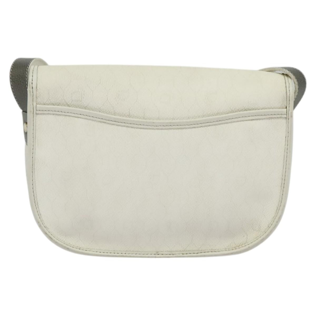 Christian Dior Honeycomb Flap Crossbody Bag Coated Canvas White Canvas Bag () Rovelle Bags