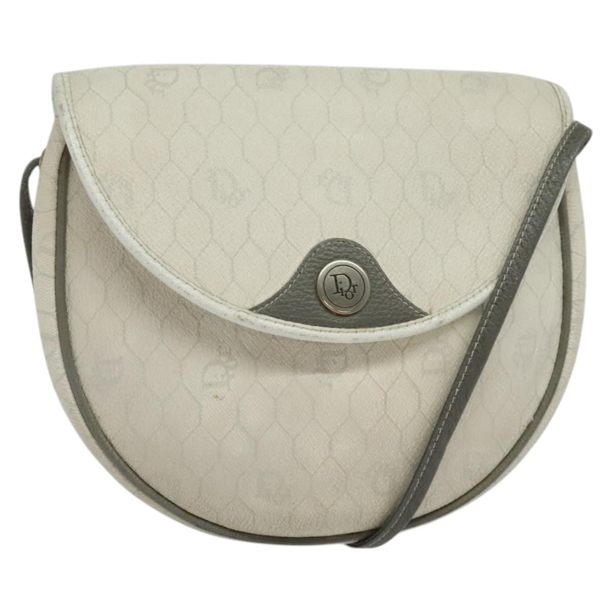 Christian Dior Honeycomb Shoulder Bag Canvas White Canvas Shoulder Bag Bag Rovelle Bags