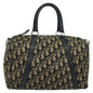 Christian Dior Trotter Boston Bag Diorissimo Canvas Navy Canvas Bag Rovelle Bags
