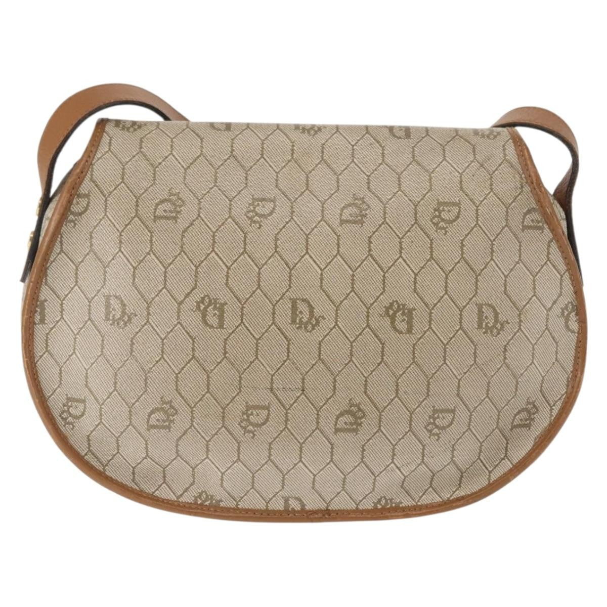 Christian Dior Honeycomb Flap Crossbody Bag Coated Canvas Beige Canvas Bag Canvas Rovelle Bags