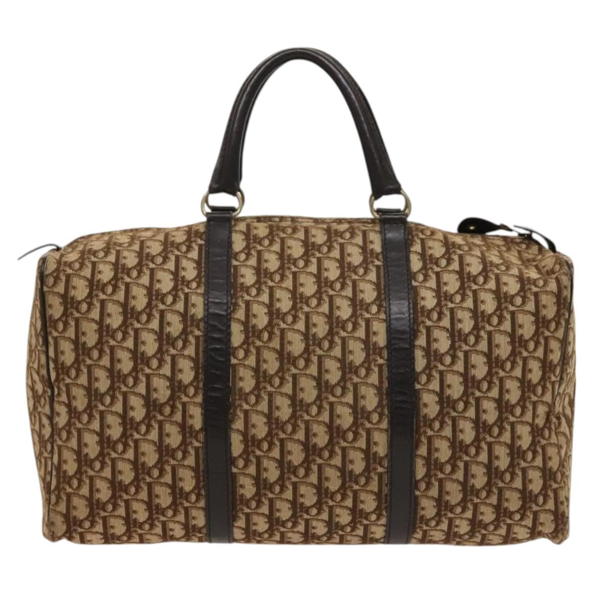Christian Dior Trotter Boston Bag Diorissimo Canvas Brown Canvas Bag Rovelle Bags