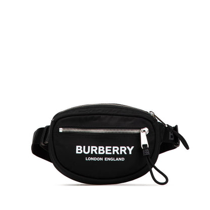 Burberry Logo Print Nylon Handbag