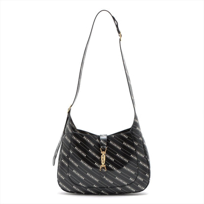 Gucci X Balenciaga The Hacker Project Big 1961 Jackie Black Leather Rovelle Bags