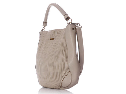Burberry Taupe Handbags Red Hobo Bag